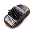thumbnail image 3 of Wrangler Small Keychain Wallet for Women RFID Blocking Card Holder Floral Coin Purse, Cow Brown, 3 of 7