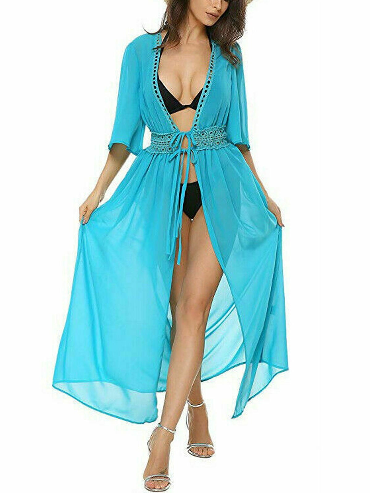 Lace Beach Cover Up Swimsuit Long Dress 
