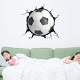 thumbnail image 2 of ERQVHQV fútbol patio de juegos pared rota agujero ventana vista hogar calcomanías pared pegatina para niños habitación deportes decoración Mural oso de fresa Electrónica, 2 of 5