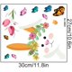 thumbnail image 3 of Pascua de la flor de la flor de la ventana de vidrio Ventana Decoración de la pared de la pared del conejo adornos del árbol de Pascua decoración de la escena de la Pascua. esquí esquí Gafas de esquí, 3 of 5