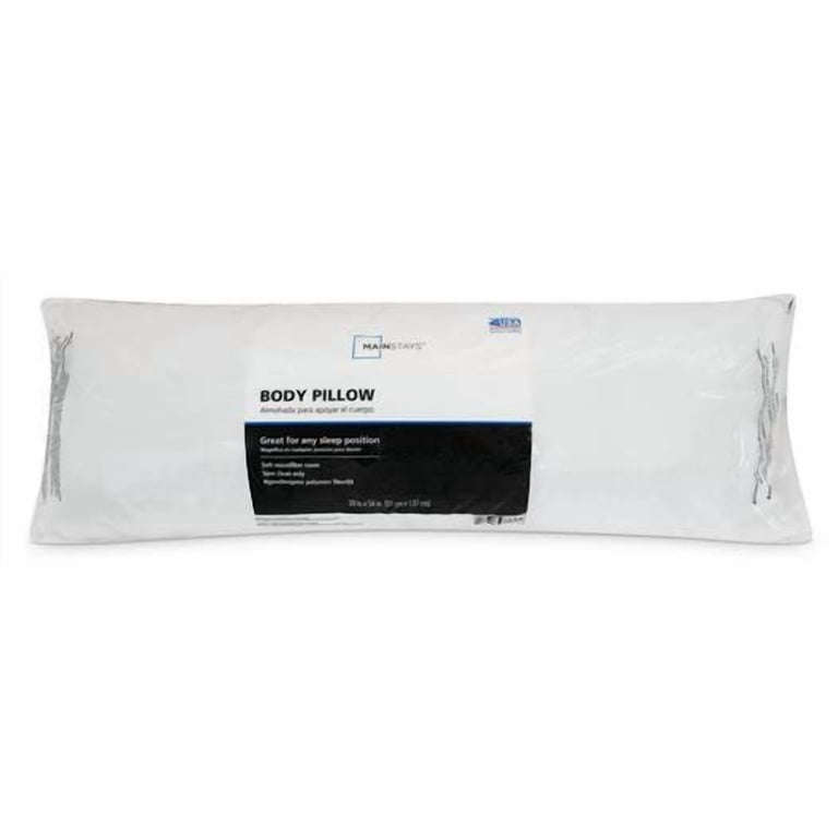 Mainstays Body Pillow, 20" x 54", White photo 7