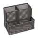 thumbnail image 1 of Organizador de escritorio de malla metálica, portalápices, cesta de almacenamiento de artículos de papelería de gran capacidad para oficina, hogar y estudio, organizador de dos niveles con, 1 of 6
