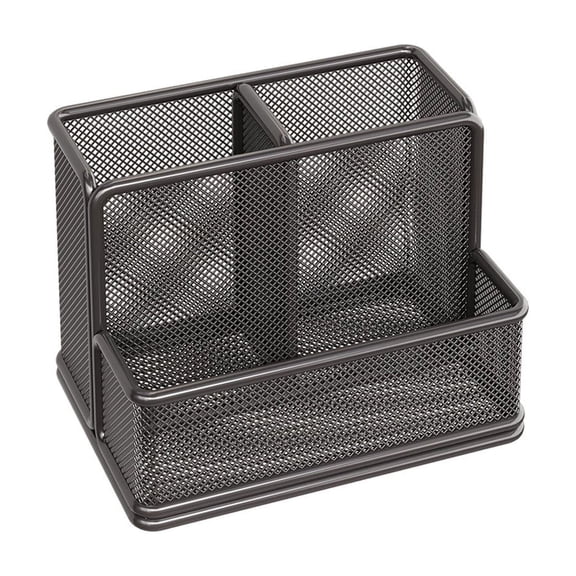 SLYNSHome Pen Holder Mesh Pencil Holder Black Desktop Organizer Mesh Desk Stationery Storage Office Supplies