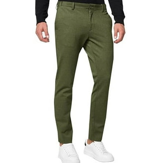 men's dress pants slim fit 28x30 Mens Classic Fit Solid Navy Blue Flat Front Washable Prehemmed Dress Pants, 30 / 29 / 30X29 main image 1