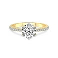 thumbnail image 3 of 1 Carat IGI Certified Round Shape Lab Grown Diamond Engagement Ring | 14K Yellow Gold |Mereia Secret Halo Lab Diamond Ring | FG-VS1-VS2 Quality Friendly Diamonds, 3 of 5