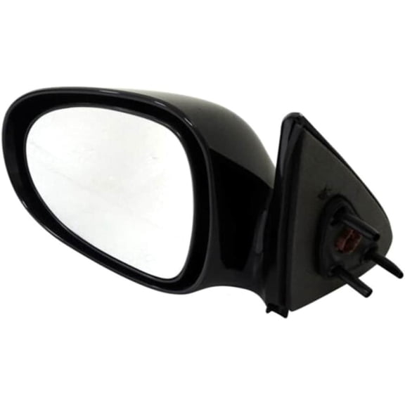 KarParts360 For Nissan Altima 1998 1999 Door Mirror Driver Side | Black Housing | Plastic Material | Electric Adjustment | Screws Attachment | Clear Glass | Powered Mirror Replacement For 96302-9E016
