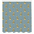 thumbnail image 3 of Ambesonne Harbour Stripe Shower Curtain, Vintage Anchors, 69"Wx70"L, Earth Yellow Slate Blue, 3 of 3