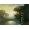 thumbnail image 2 of Purinton, Julia 32x25 Black Ornate Wood Framed with Double Matting Museum Art Print Titled - Distant Glimmer, 2 of 4