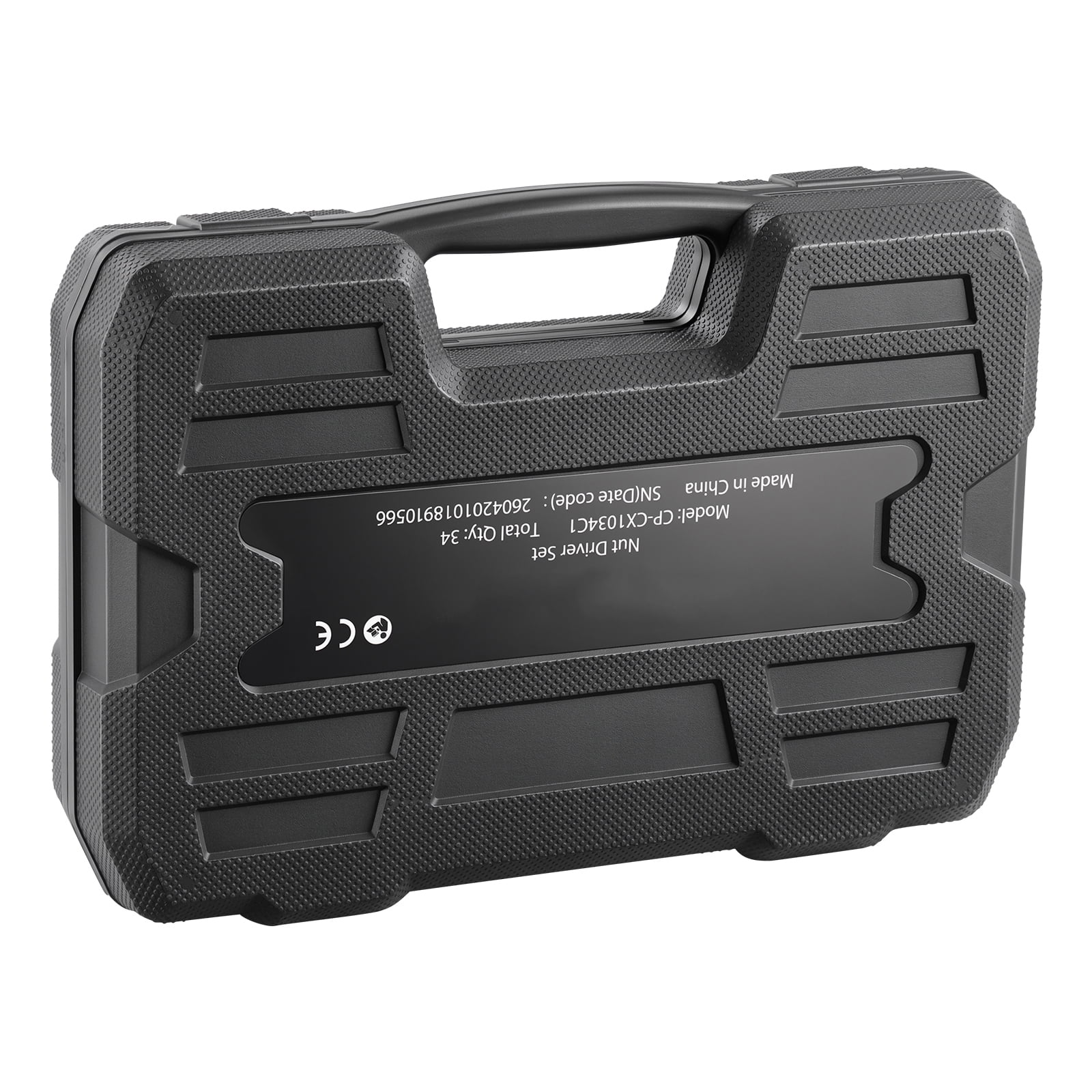 KFFKFF 34-Piece Magnetic Impact Nut Driver Set Metric & SAE Sizes Includes Nut Setter Quick Release Extension Wing Nut Driver and Storage Box Ideal for Automotive Machinery