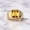 Black Vermeil, variant on Natural Golden Topaz Men's Ring, Gold Plated Square Gemstone Ring, November Birthstone Art Deco Statement Jewelry Size :- 4