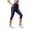 A-Navy706, variant on Women's Side Pocket Mesh Panel Capri Leggings High Waisted Capri Elastic Waist Yoga Pants Stretchy Athletic Gym Leggings
