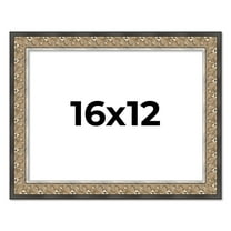 16x12 Frame Silver Real Wood Picture Frame Width 1.75 Inches | Interior Frame Depth 0.5 Inches |