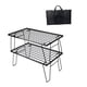 thumbnail image 4 of Mesa plegable de malla, parrilla de carbón, mesa de red para barbacoa, para senderismo, fiesta, pesca Mesas de 2 piezas, 4 of 8