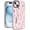 Lavender, variant on Wildflower Phone Case for iPhone 14 Cute Trendy Aesthetic Floral Design for Women & Girls - Military-Grade Drop Protection - Clear Hard Shell Protective Cover - Lavender