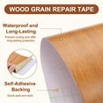 thumbnail image 3 of Cinta de reparación de madera Uxcell 4" x 33 pies Borde de flor, 3 of 7