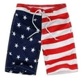 thumbnail image 4 of Shorts for Boys Independence Day American Flag Prints Beach Casual Shorts for Toddler Kids Boys 4Th of July Cotton Shorts Lounge Shorts White 2 Years-3 Years, 4 of 7