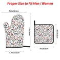 thumbnail image 2 of Naloa Christmas Elements Oven Mitts and Pot Holders 4 pcs Set, Cooking Baking Grilling Kitchen Oven Glove for Cooking, 2 of 6