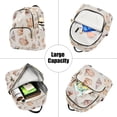 thumbnail image 5 of FORMRS Mini Backpack Purse for Women Quilted Travel Daypack Casual Shoulder Bag, Red Watercolor Seashells, 5 of 7