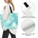 thumbnail image 3 of Disketp Blue Marble Bolsa Tote Estampada para Mujer, Bolso de Hombro y de Mano para Compras y Viajes, 3 of 8