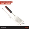 thumbnail image 5 of Megamaster 2 PCS Stainless Steel Grill Spatula, BBQ Tool with Red & Black Rubber Handle, Heavy-Duty Grilling Accessory for Outdoor Cooking- 300-10161, 5 of 6