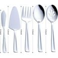 thumbnail image 3 of Hostess Serving Utensil Set, 5-Piece Stainless Steel Flatware Silverware Serving Set, Include Pie Server, Serving Spoon, Slotted Serving Spoon, Serving Fork and Spreader Knife, 3 of 8