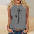 thumbnail image 2 of cfhntfmh Tank Tops for Women Lounge Crewneck Cute Print Sleeveless T-Shirts Summer Trendy Loose Blouses, 2 of 4