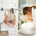thumbnail image 7 of Yayeee 2 Pack Hand Towels for Bathroom 100% Cotton 16" x 28" Soft Absorbent Kitchen Towel, Gray Cartoon Halloween Cat, 7 of 7