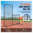 thumbnail image 2 of Baseball Softball L Screen - 7x7ft Pitching Cage Protector Net, Portable Batting Screen with Carry Bag & Stakes - Pitcher Safety Equipment, 2 of 6