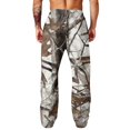 thumbnail image 6 of Havenx Mens Baggy Camo Pants Wide Leg Dry Leaf Print Elastic Waist Sweat Pant with Pockets Open Bottom Camouflage Bottoms Casual Fashion Y2k Loose Fit Jogger Clothing,Light Gray S, 6 of 7