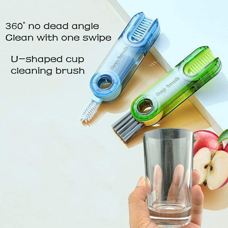  3 in 1 Tiny Bottle Cup Lid Detail Brush Straw Cleaner Tools  Multi-Functional Crevice Cleaning Brush, Multipurpose Bottle Gap Cleaner  Brush (4 Pack) : Home & Kitchen