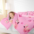 thumbnail image 4 of Homewish Cartoon Cute Flamingo Full Size Comforter Sets, Watercolor Cherry Blossoms Bedding Comforter Set, Teens Kids Boys Girls Reversible Bedding Sets, Super Cozy Room Decor, 3 Pieces, 4 of 8