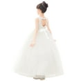 thumbnail image 2 of Ekidsbridal Girl Wedding Flower Girl Dress - Ivory Heart Cutout Floral Lace with Rhinestone Sash 172R3-A (Size: 2-14), 2 of 6