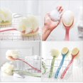 thumbnail image 5 of Cepillos para el cuerpo de la ducha con cerdas y cepillo de baño de lufa con mango largo para la espalda para ducha para hombres y mujeres (2 piezas, azul+rosa), 5 of 5