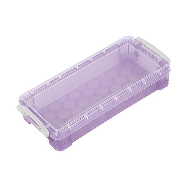 1-Pack Clear Plastic Pencil Box with Snap-Tight Lid – Large Capacity Stackable School/Office Organizer for Pens, Notebooks & Supplies (8.66x3.94x1.81in)