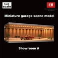 thumbnail image 4 of 1:43 Scale Diorama Diecast Car Garage Model, with LED Multi-combination Lights, Car Exhibition Showroom Scene Model Display Collection, 4 of 30