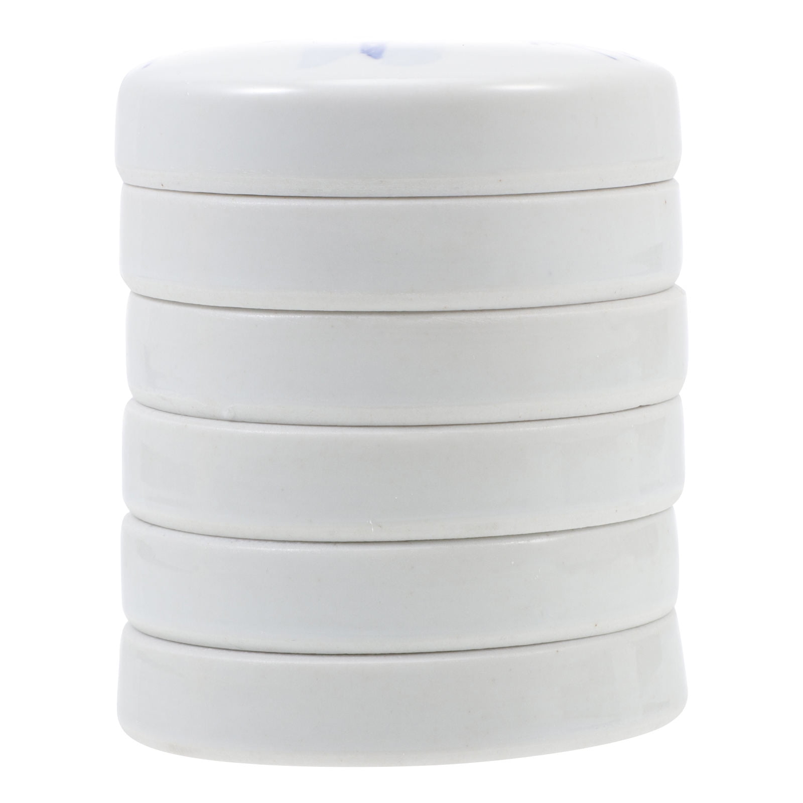 TAILTOSS 1Set White Ceramic Paint Tray with Cover for Watercolor Pigment Mixing and Storage