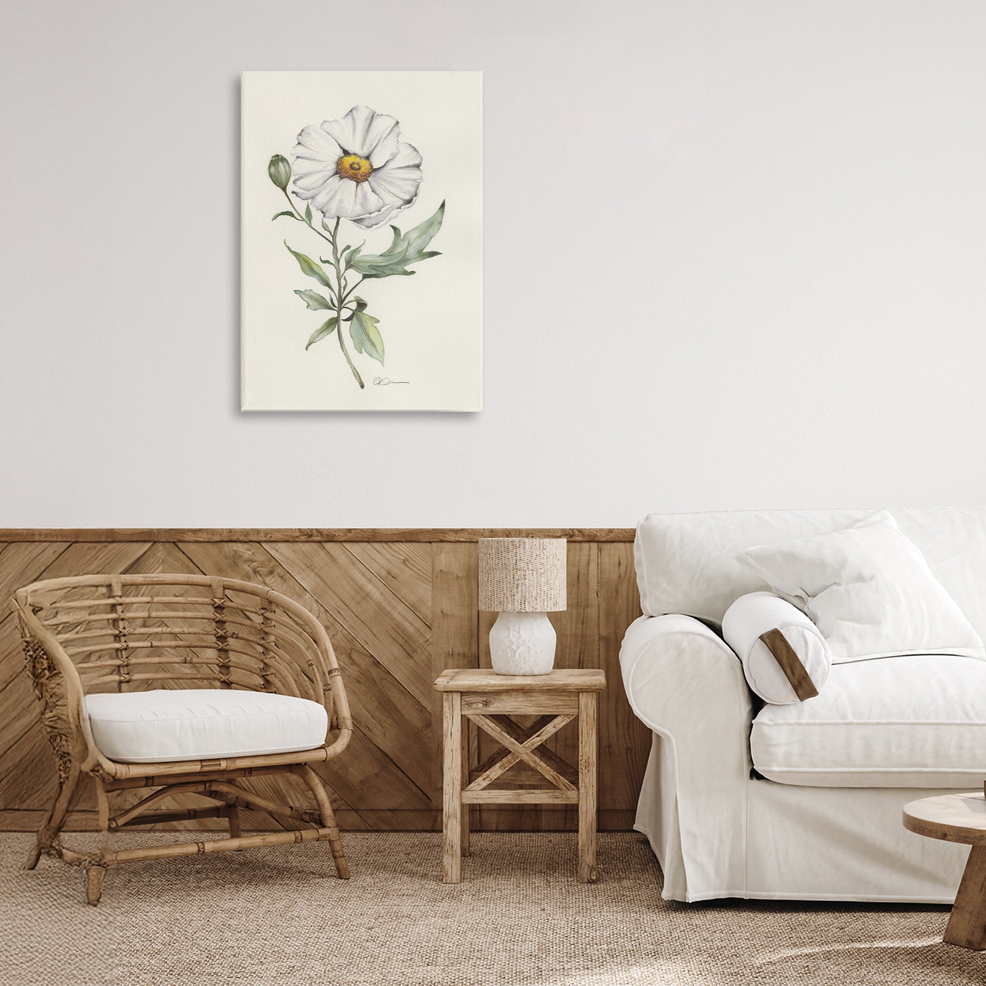 Stupell Industries Natural Wild Blossom Sprig Canvas Wall Art, design by Cady Driver