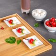 thumbnail image 4 of Restaurantware Mini Platos Cuadrados De 3 Pulgadas, 10 Platos Blancos Pequeños Cuadrados Para Aperitivos, Aptos Para Microondas, Aptos Para Horno, Platos Cuadrados De Porcelana Blanca Para Aperitivos,, 4 of 5