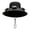 Black, variant on Solar USB 3 Fan Sun Hat, Unisex Wide Brim Cooling Cap, With Arm Sleeves Outdoor Headwear, UV Protection Hat for Fishing Gardening Hiking Camping