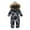 Black, variant on REDARER Kids Insulated Snowsuit 1-Piece Winter Ski Outfit for Girls and Boys Outdoor Cold Weather Gear Pantsuit,12-24 Months