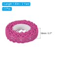 thumbnail image 2 of Unique Bargains 0.7' Wide 2 Yards Self-Adhesive Lace Tape Ribbon Stickers Masking Cotton Decorative for Craft, Rose Red 3 Pack, 2 of 8