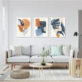 thumbnail image 6 of Boho Wall Art Set of 3, Mid Century Modern Wall Art Framed Canvas Print 12"x16" Minimalist Wall Decor Geometric Abstract Modern Neutral Boho Wall Decor for Living Room Bedroom Bathroom, 6 of 14