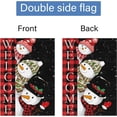 thumbnail image 6 of Christmas Garden Flag 28x40 Double Sided, Burlap Buffalo Check Plaid Large Let it Snow Snowman Winter Garden Yard Flags for Winter Christmas Outside Outdoor House Decor (ONLY FLAG), 6 of 6