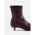 thumbnail image 4 of Scenario Women's Stretch Kitten Heel Faux Leather Booties, 4 of 7