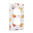 thumbnail image 2 of Yayeee Duplex Wall Plate 1-Gang 4.5"x2.7" Home Receptacle Light Switch Decorative Outlet Cover, Watercolor Autumn Leaves, 2 of 7