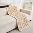 thumbnail image 3 of CJC Plush Couch Sofa Cover for Pet Dogs Washable Non-Slip Couch Covers for 3 Cushion Sofa Pet Friendly (Light Brown, 27.6" x 70.9"/70 x 180cm), 3 of 12