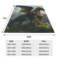 thumbnail image 3 of Zufioo Forest Stone-Colored Dragon Fleece Blanket Queen Size,Plush Bed Blanket,Ultra Soft Throw Blanket,Plush Fuzzy Cozy Blanket Perfect for Bed,Couch-60"x50", 3 of 7