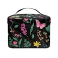thumbnail image 4 of HELLHERO Practical Travel Cosmetic Bag Organizer with Brush Slots Make up Organizer Women Girlfriend Teacher Valentines Day Gifts(Butterfly Floral), 4 of 6
