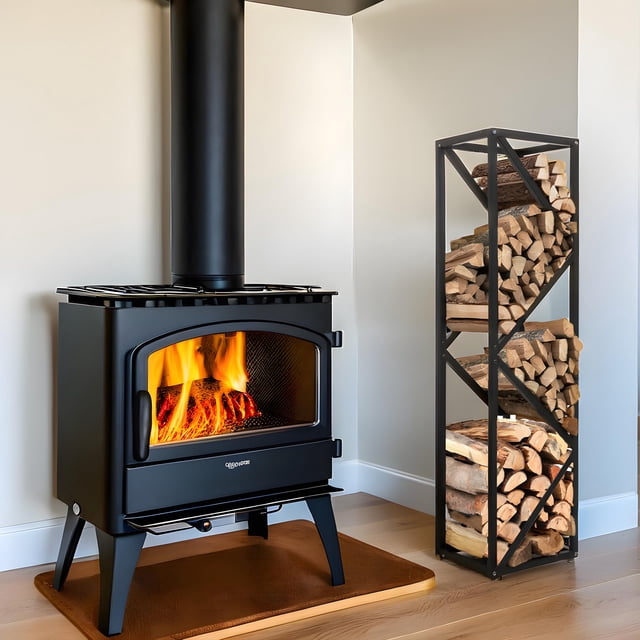Soporte de almacenamiento ajustable para leña YOHSNOR para interiores