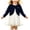 Navy, variant on Girl's Bolero Shrug Cardigan Sweaters with Bows Fall Clothes Dressy Cropped Sweater Cover Ups Size 9-10 Years